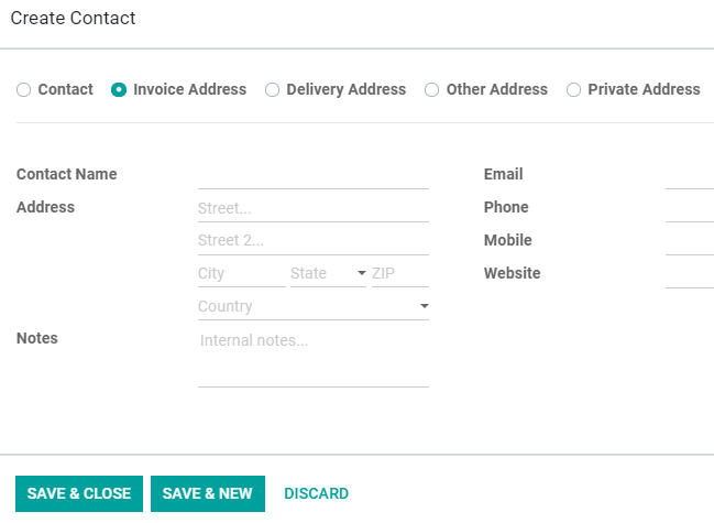 How to add addresses from a contact form on PerfectWORK Sales?