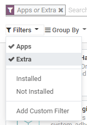 Add "Extra" filter in PerfectWORK Apps