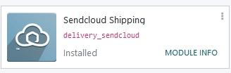 Sendcloud Shipping module in the PerfectWORK Apps module.