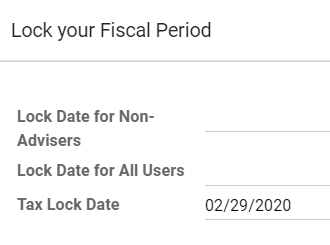 Lock your tax for a specific period in PerfectWORK Accounting