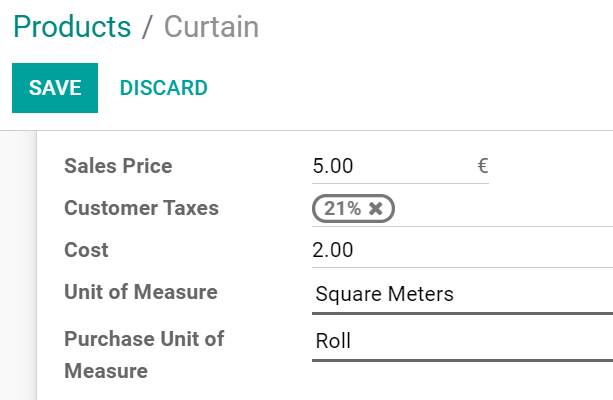 Set a product's units of measure using your own units in PerfectWORK Purchase